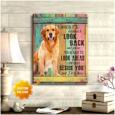 Ohcanvas Custom Photo Right Beside You Dog Canvas Wall Art Decor Personalized Dog Wall Art Oh Canvas