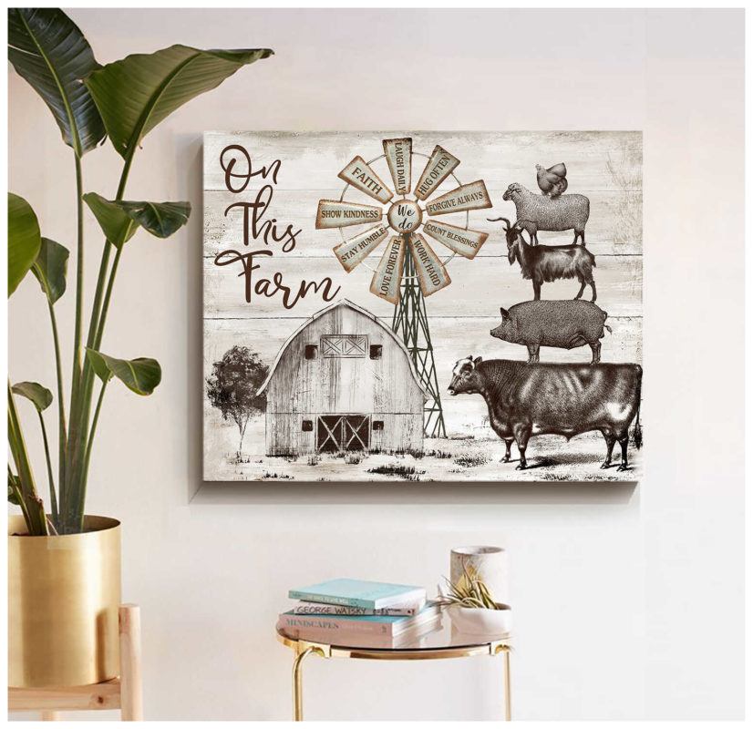 Ohcanvas On This Farm Cattle Farmhouse Farm Canvas Wall Art Decor - Oh ...